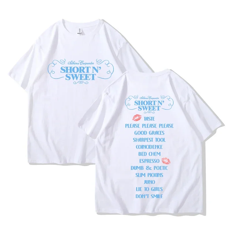 Sabrina Carpenter Short N' Sweet T Shirt Fashion Men/Women Hip Hop Retro Taste Tour 2025 Tshirt Unisex Vintage  Tee Shirts