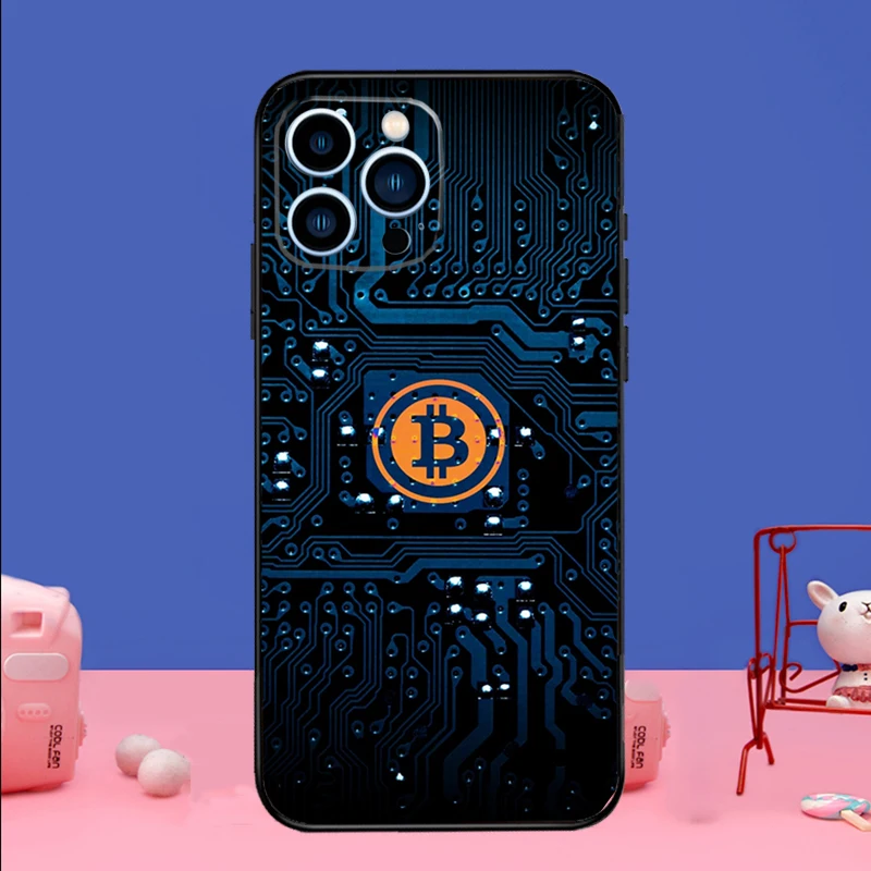 Bitcoin عملات مضحك قضية الهاتف آيفون 17 16 15 14 13 11 12 برو ماكس زائد 13 12 mini 16e 17 غطاء مصد الهواء #6