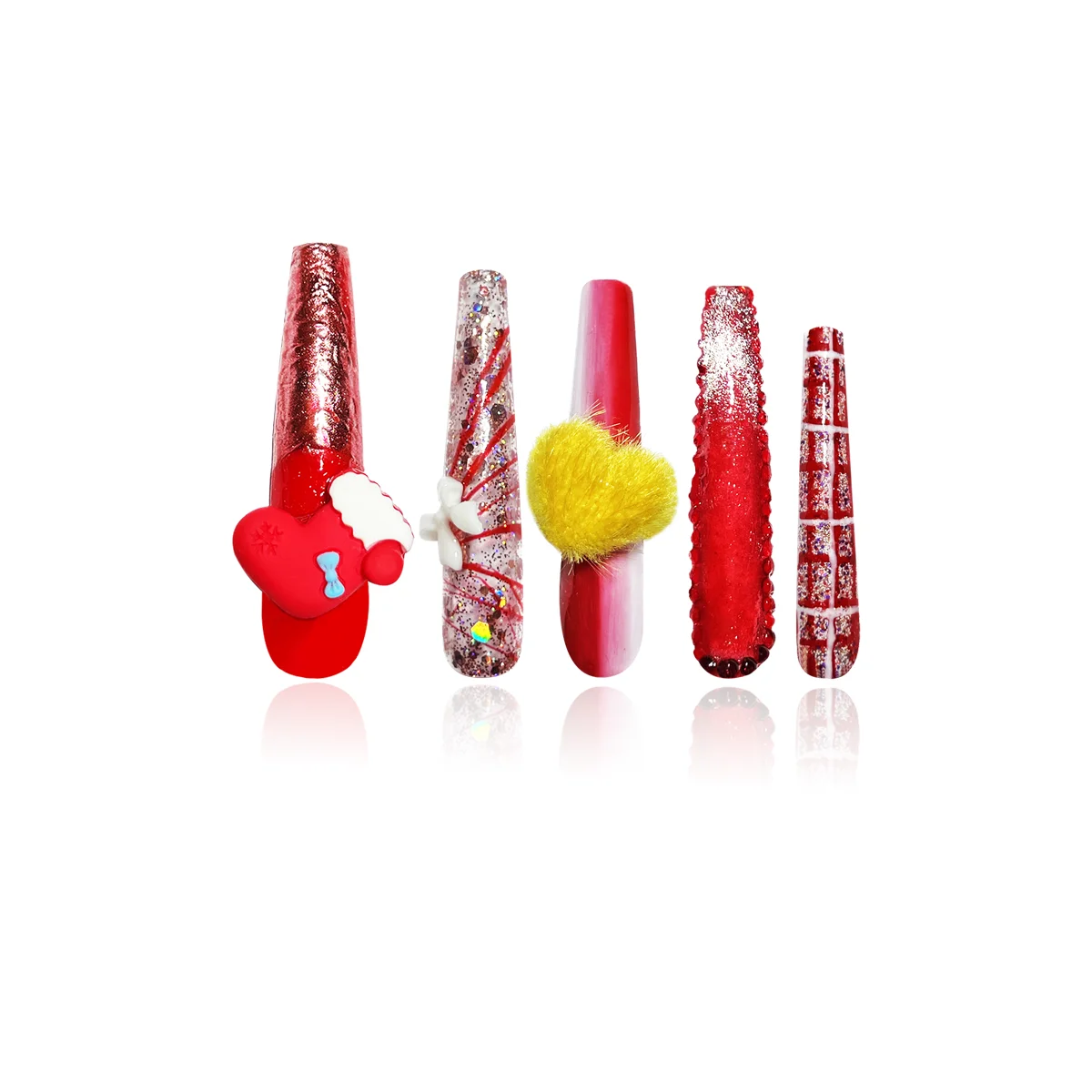 

【HAND MADE】Eternal Stunning Luxury Press On Nails With Rhinestone And Crystal 10pcs