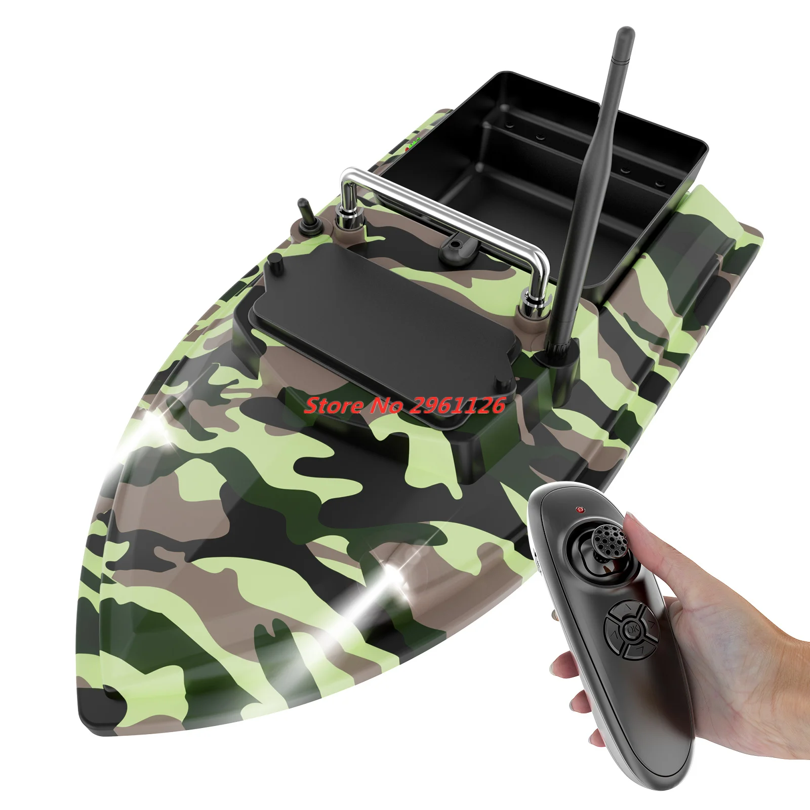 V050 RC Bait Boat Spare Parts 7.4V Battery/Hopper/Receiver/Motor/Motor Cover/Handle/Battery Cover V050 Bait Boat Accessories Toy