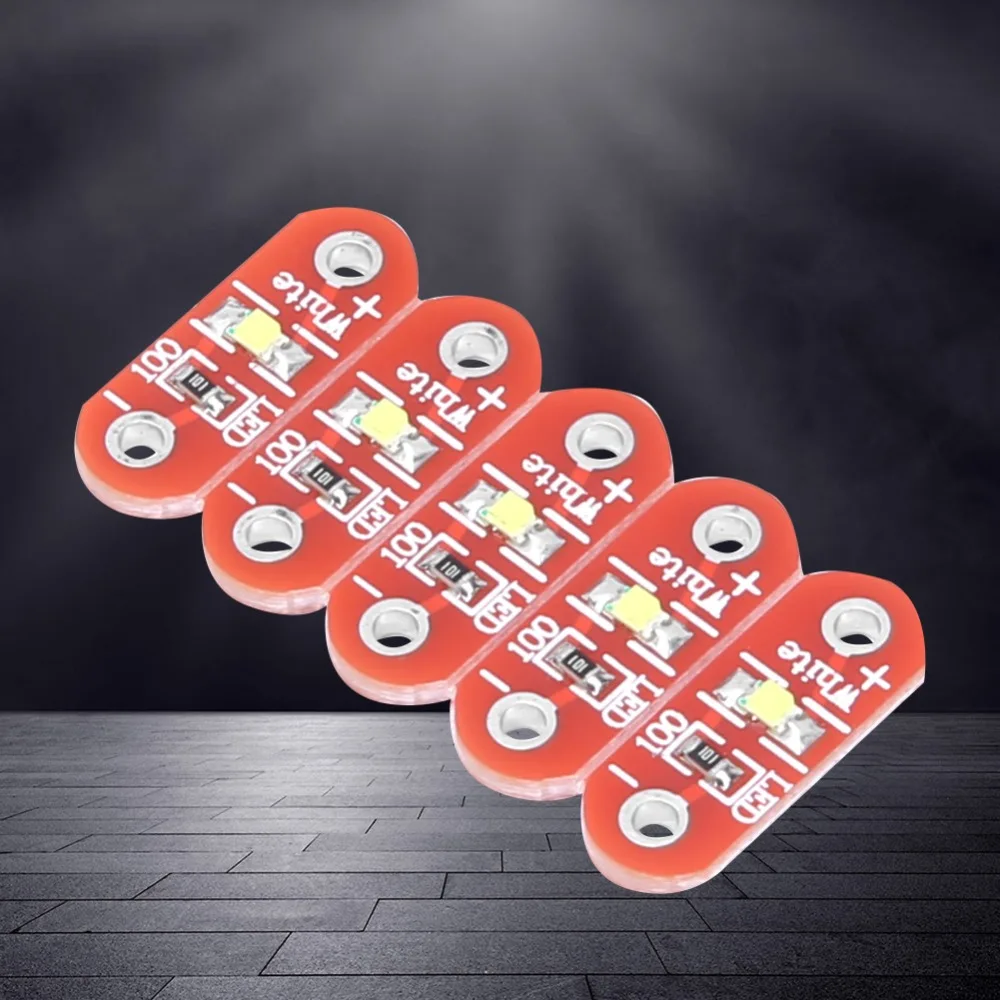 50 Stuks Witte LED voor LilyPad LED Module Klein Formaat Ontwerp Opbouw Wearable LED Module 3 ~ 5V Werkspanning LED Module