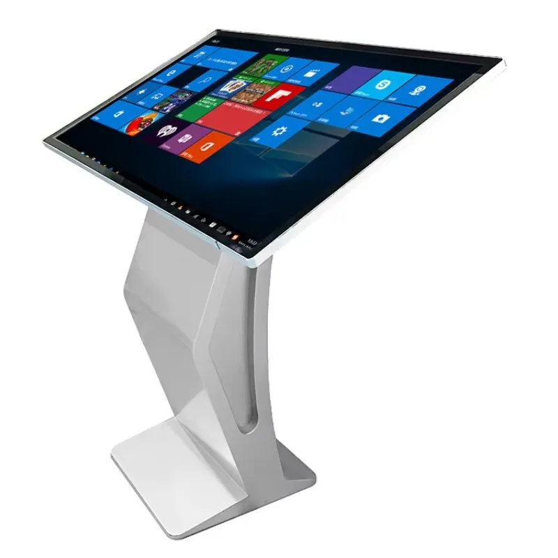All In One Interactive Floor Standing Digital Poster Touch Screen For Retail Malls & Elevators With Video TV Enabled
