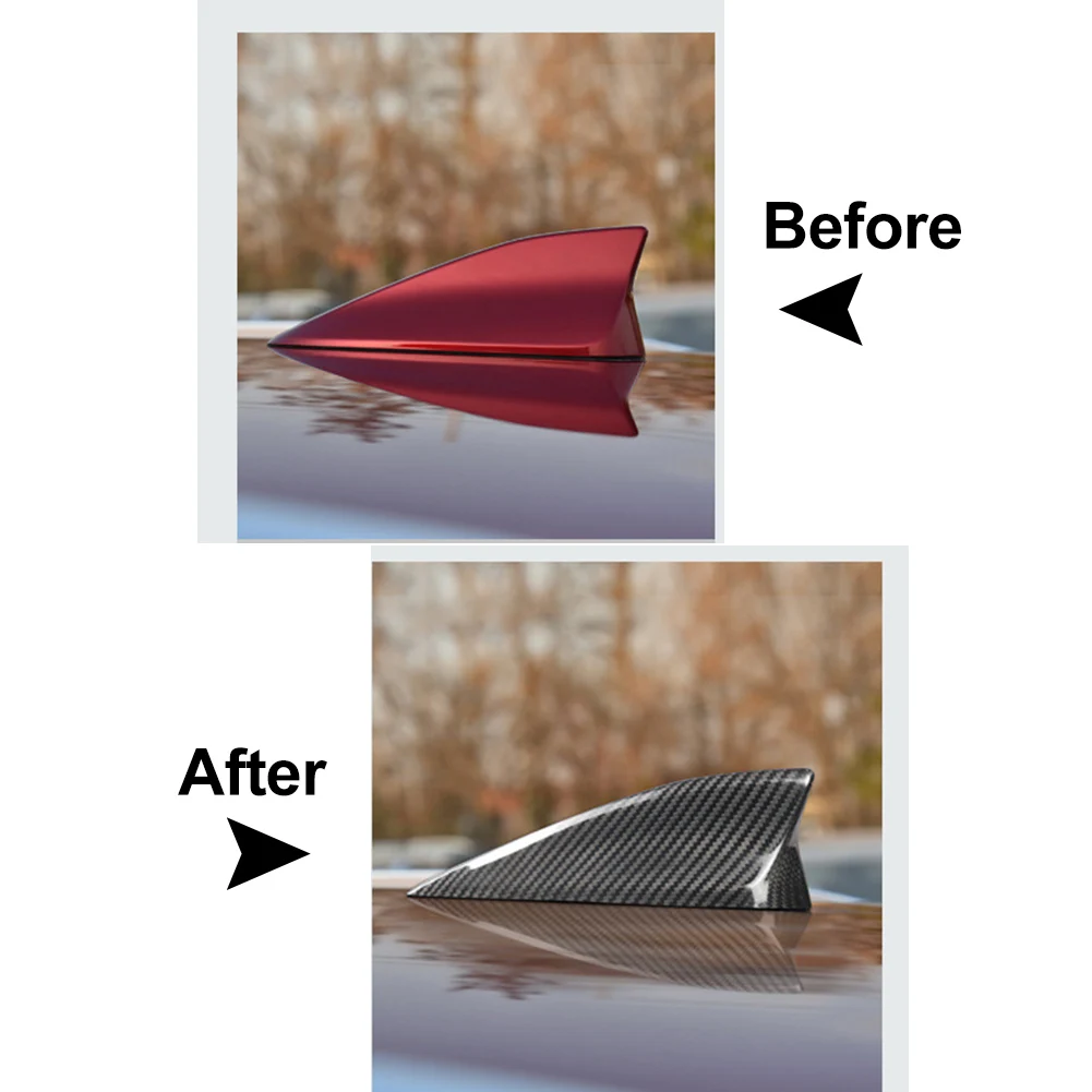 Car Styling Shark Fin Antenna Cover For Mazda3 Axela CX-3 CX-4 CX-5 CX-8 Black Carbon Fiber Car Accessories