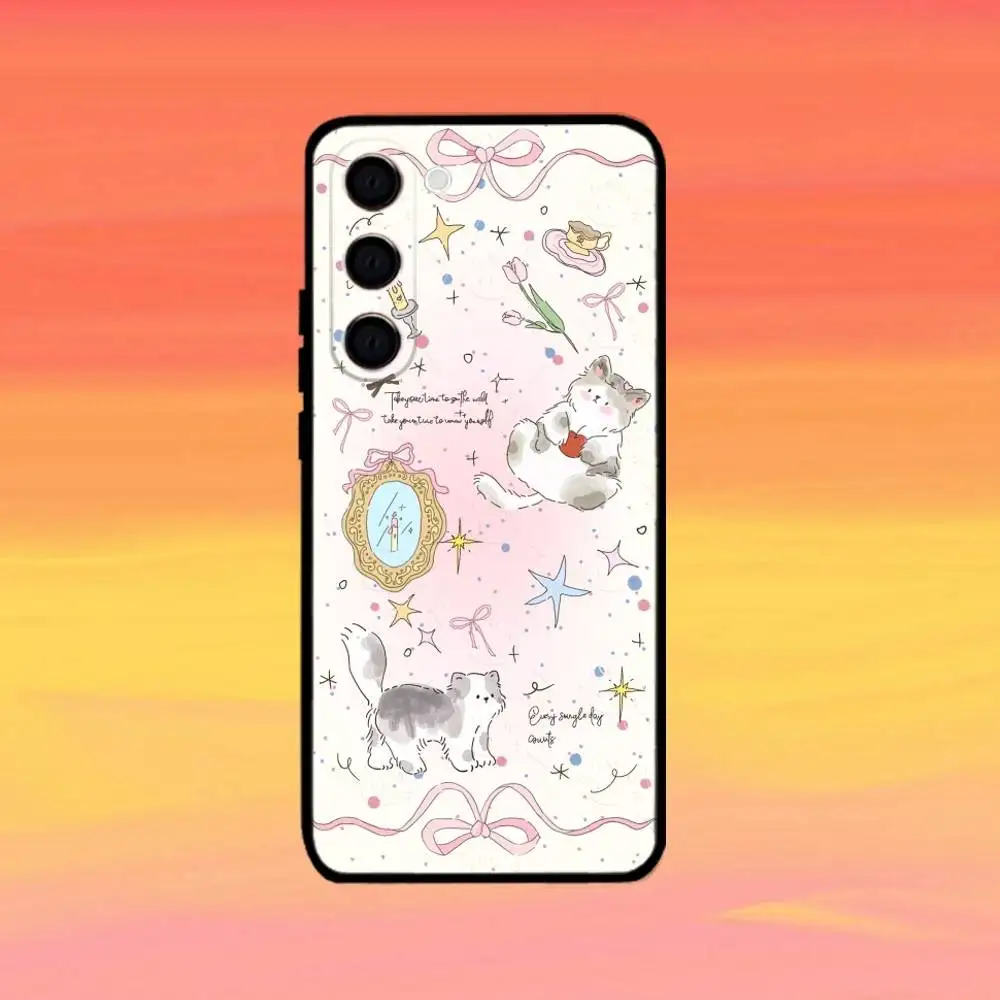 حافظة هاتف لطيفة على شكل حرف K لهاتف سامسونج جالاكسي A73، A72، A71، A70، A53، A52، A51، غطاء أسود ناعم آخر #4