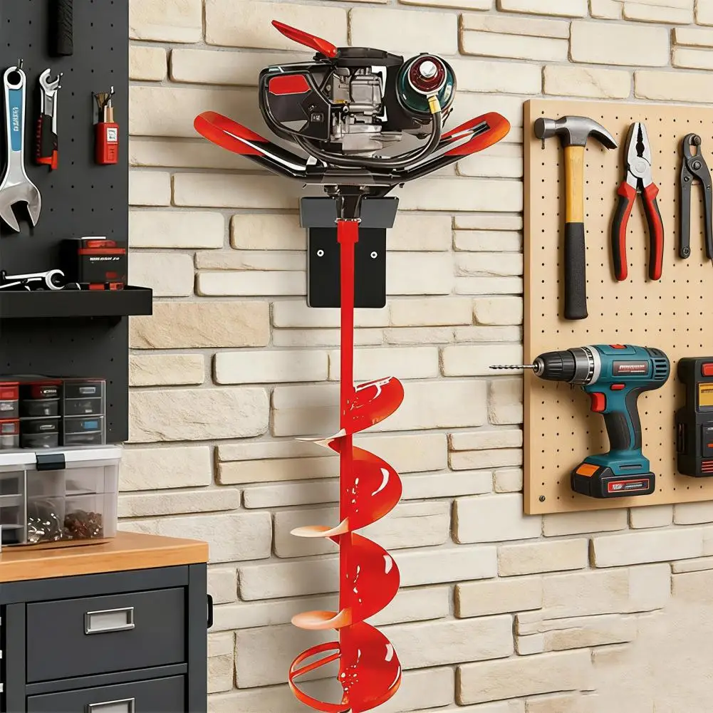 

Настенное крепление для ледяного шнека, держатель шнека для зимней рыбалки, кронштейн для хранения шнека с расширительными винтами для легкой сборки и надежного хранения