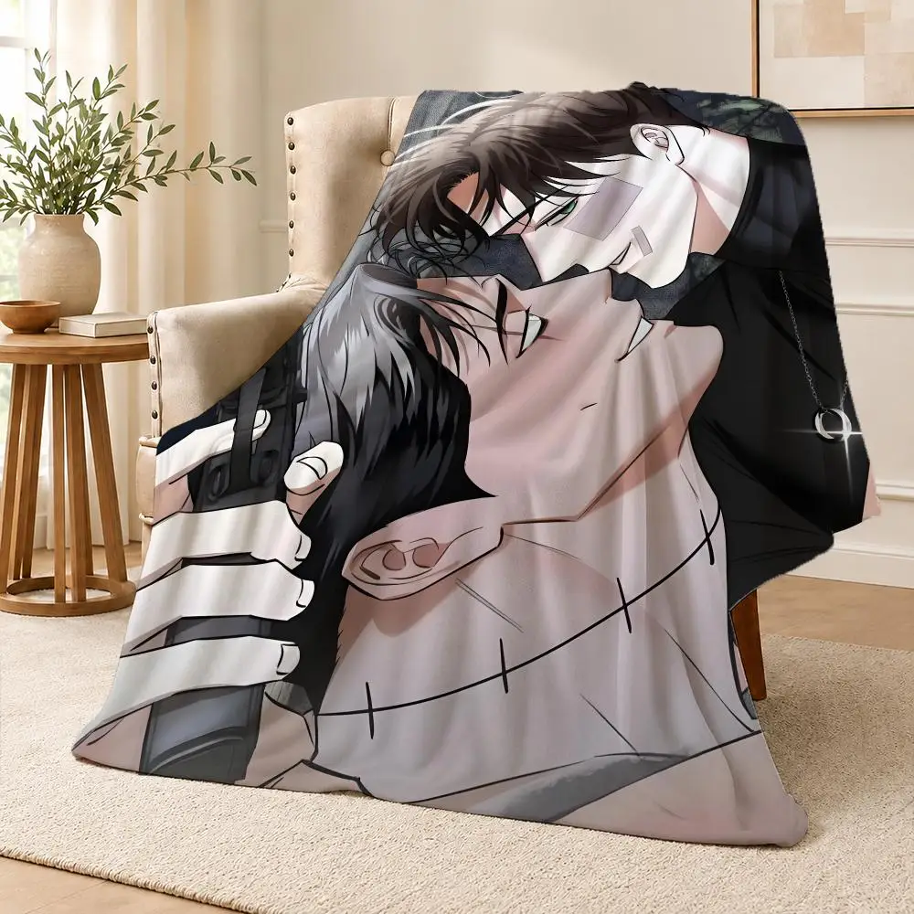 Manhwa Sisyphus Hound BL Korean Comic Throw Soft Flannel Throw Blanket for Couch Bed Sofa Warm Cozy Lightweight All Season