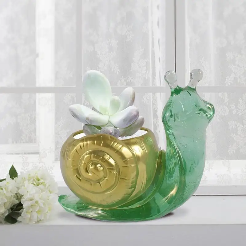HX6D Succulents Pot Pot Resin Silicone Thích hợp cho DIY Vườn Bê tông Bê Vật Chụp Nến Thủ công Trang trí nhà