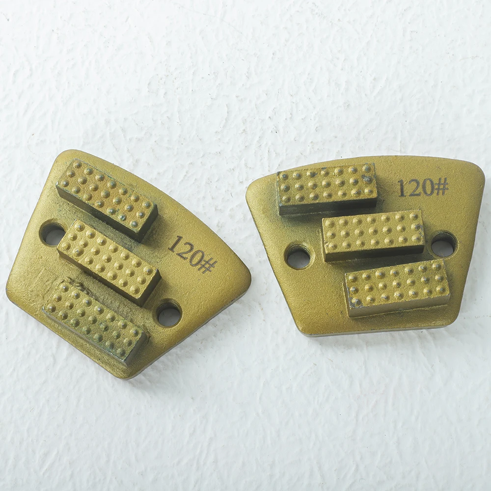 Pad Penggiling Lantai Beton 3-Segmen, Cakram Poles Berlian untuk Penghapusan Lapisan Epoksi yang Efisien & Persiapan Permukaan