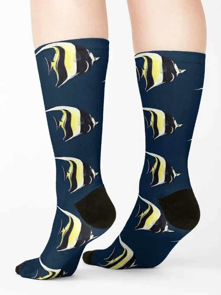 MOORISH IDOL-Zanclus cornutus Socks cotton valentine gift ideas compression hip hop Luxury Woman Socks Men's