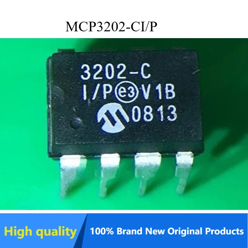 

5/50PCS MCP3202-CI/P DIP-8 MCP3202 12 bit SPI analog-to-digital converter chip new original stock Electronics