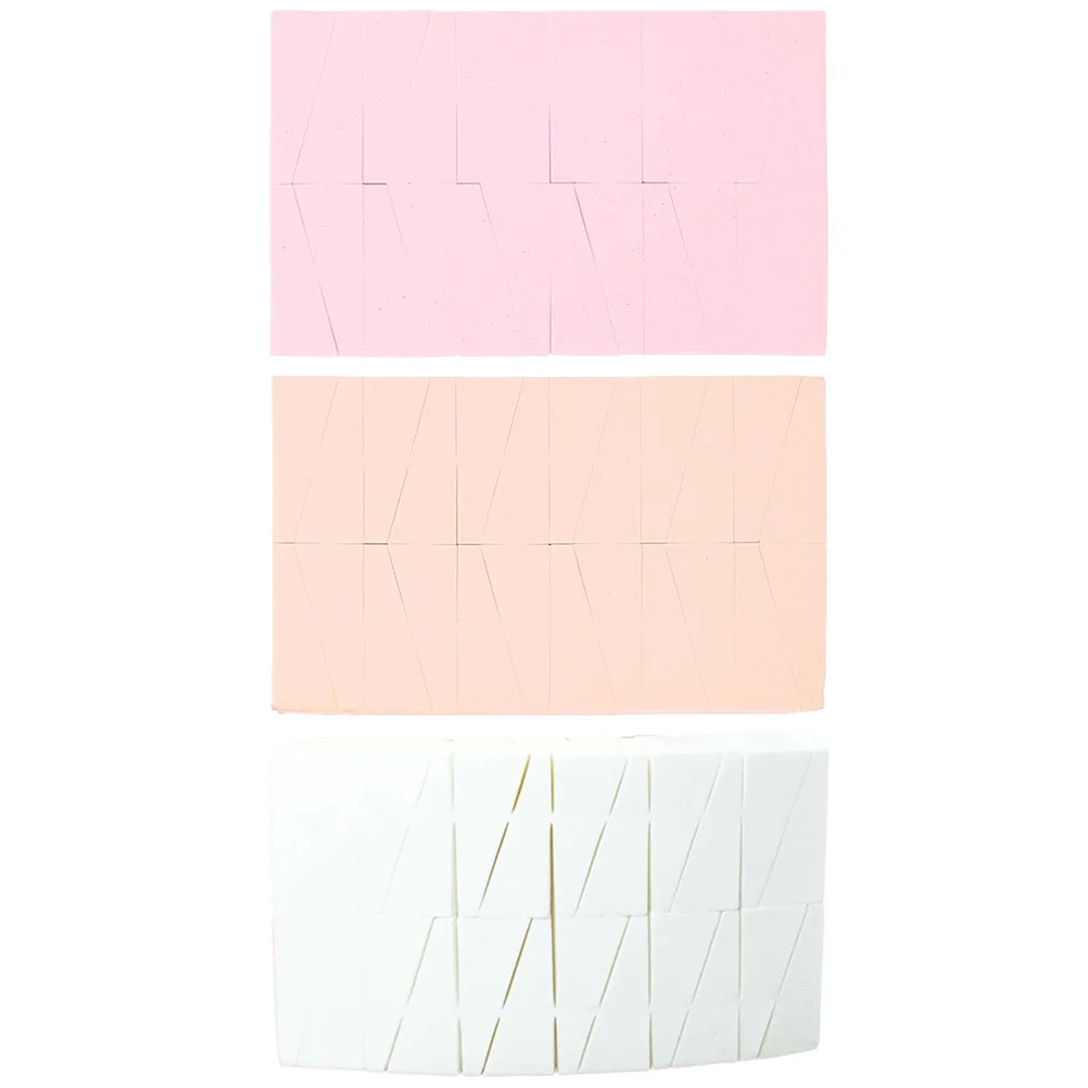 Esponja de maquiagem em cunha, uso duplo para base, blush, iluminador, molhado e seco, portátil, triângulo, ferramenta cosmética feminina