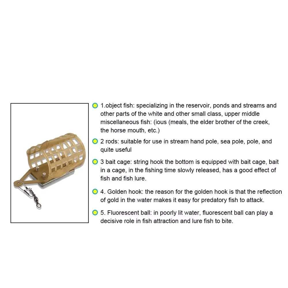NGB 20G 30G 40G 50G 60G Feeder Fishing Tool Accessories Bait Cage Carp Fishing Connector Sinker Fishing Tackle