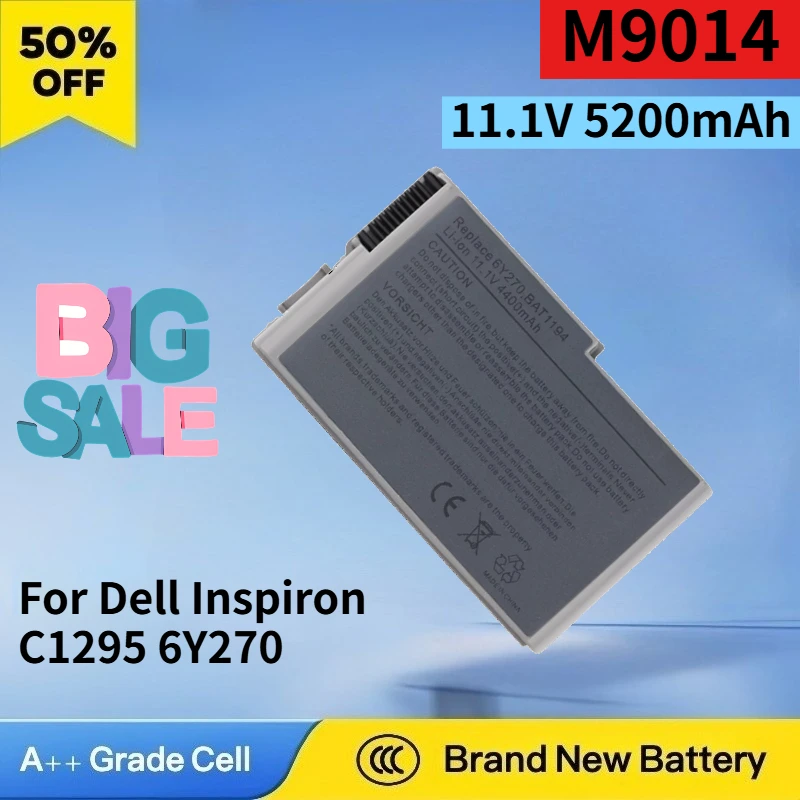 M9014 11.1V 5200mAh Li-ion Battery for Dell Inspiron C1295 6Y270 D500 D505 D510 D520 D530 D600 D610 High Quality Laptop Battery