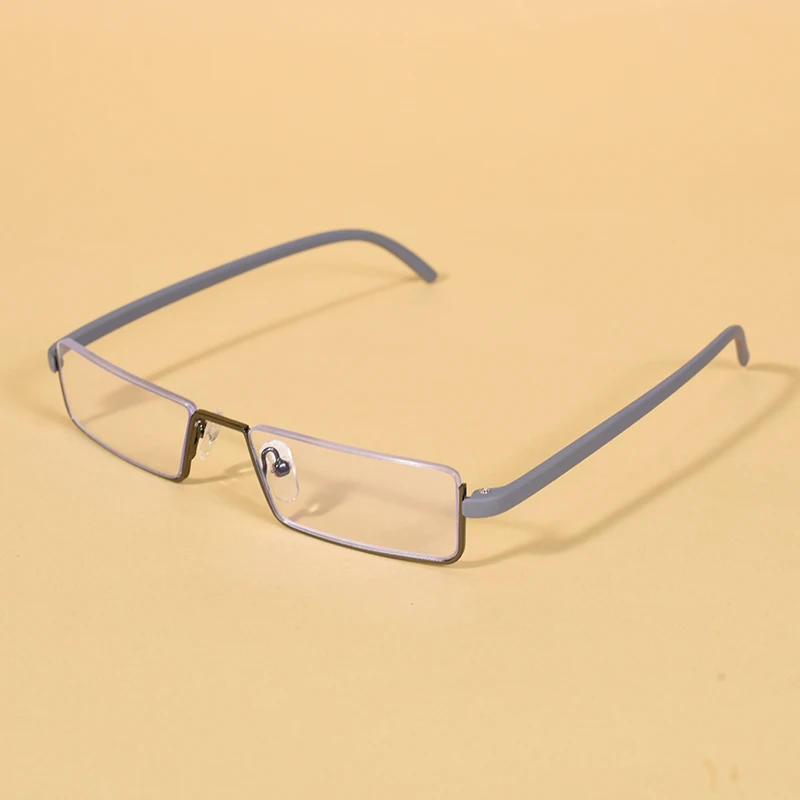 Metall Anti-Blau Licht Lesebrille Männer Halb Rahmen Brillen Männlichen Brillen Mit Fall + 125 + 175 + 225 + 275 + 300 + 350 – Detail 15