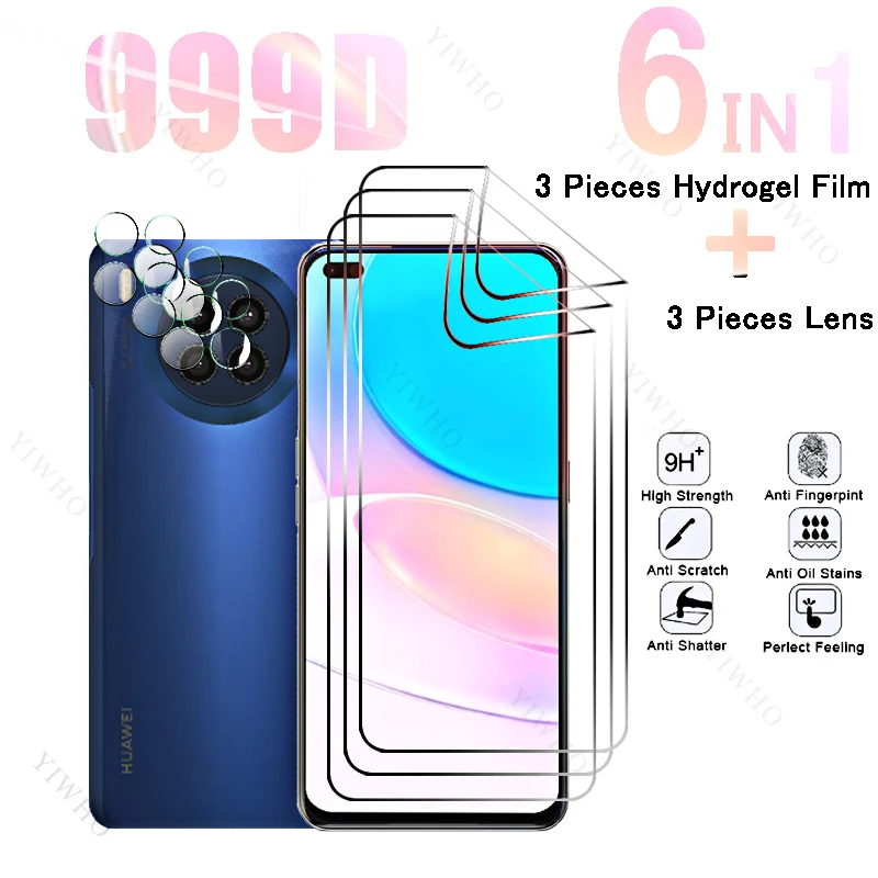 6in1 Full Cover Hydrogel Film for Huawei Nova 8i Fingerprint Screen Protectors for Huawei Nova 8 I NEN-L22 6.67