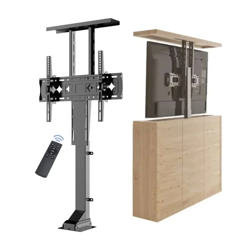 hidden TV cabinet lift height adjus TV lift with remote control