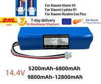 For XiaoMi Lydsto R1 Viomi S9 Roidmi Eve Plus Rechargeable Li-ion Battery Robot Vacuum Cleaner R1 Battery Pack12800mAh