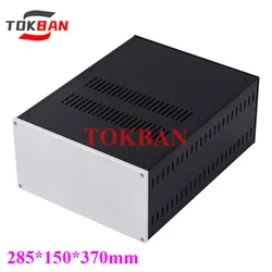 Tokban Audio CJ180 285*150*370mm All Aluminium Power Amplifier Chassis Enclosure DIY Power Supply Case Shell