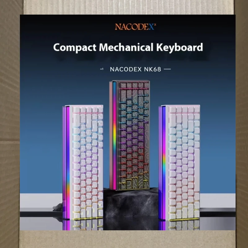 

Ajazz Nk68 Механическая красочная клавиатура с магнитной осью, проводная офисная компьютерная киберспортивная игра, высокая производительность, 68 клавиш
