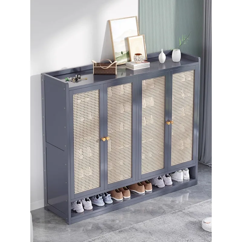 Entry door shoe cabinet, dust-proof shoe rack outside the corridor at the entrance of the home, large capacity multi-layer