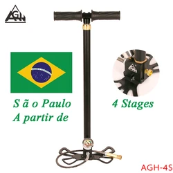 AGH-4S PCP Bomba De Mão, 4 Estágios, 4500Psi, 30Mpa, Filtro De Umidade Do Óleo, Enchimento, Paintball, Mergulho, Equipamento De Mergulho, Mini Compressor