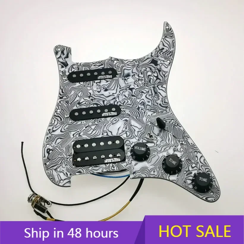 

Electric Guitar Pickups Wilkinson Alnico5 SSH Style type fully loaded pickguard