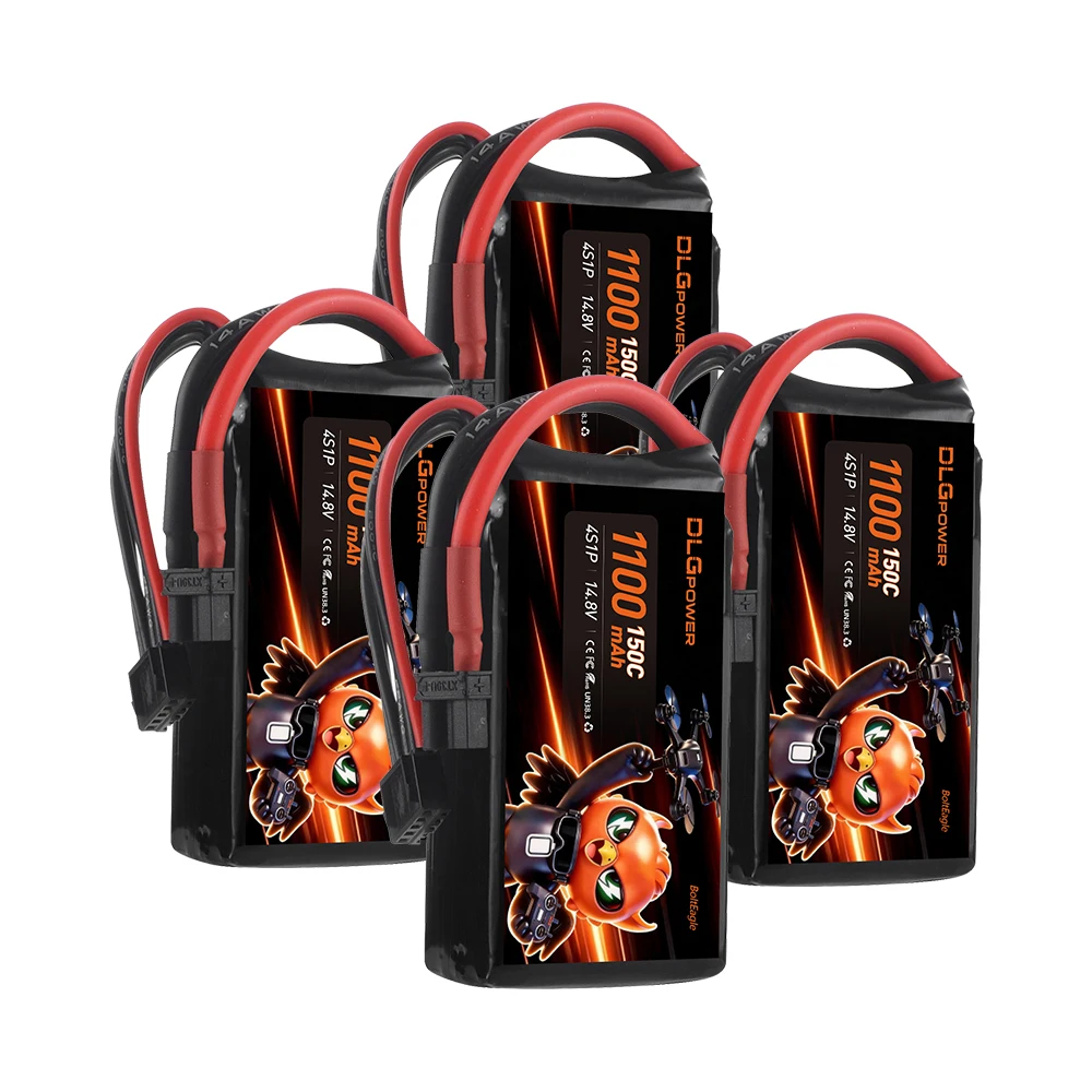 4S 1100mah 14.8V 150C Lipo Battery With XT30 for FPV Drone Helicopter Airplane Monster Truck Boat Rechargeable Lipo Batteries