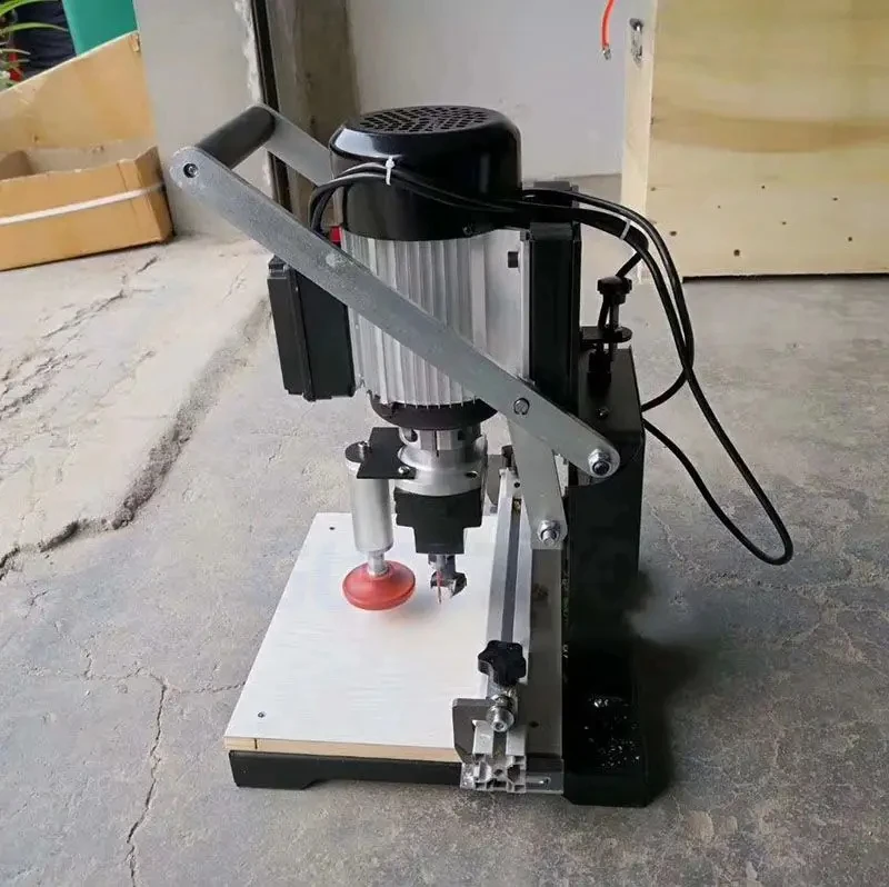 Woodworking hinge drilling machine Hinge hole drilling Semi-automatic cabinet door drilling machine Portable hole cutting machin