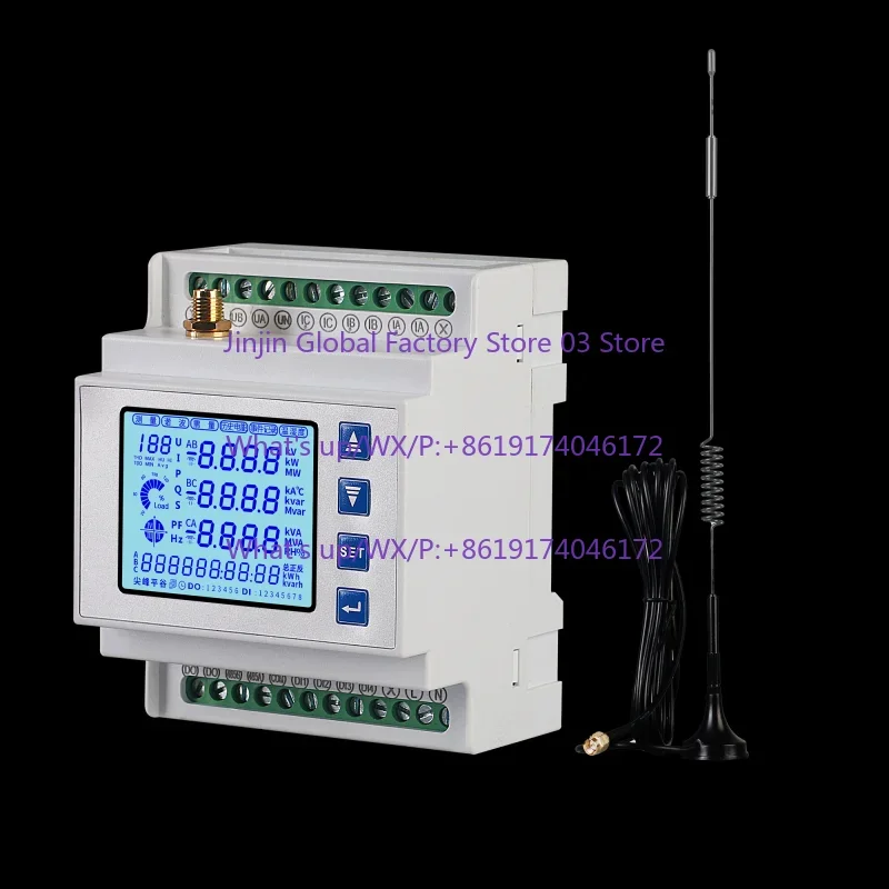 1PCS 4G Wireless Internet of Things Three-phase Smart Meter 380V Energy Consumption Reading Current Voltage Power Radio Meter