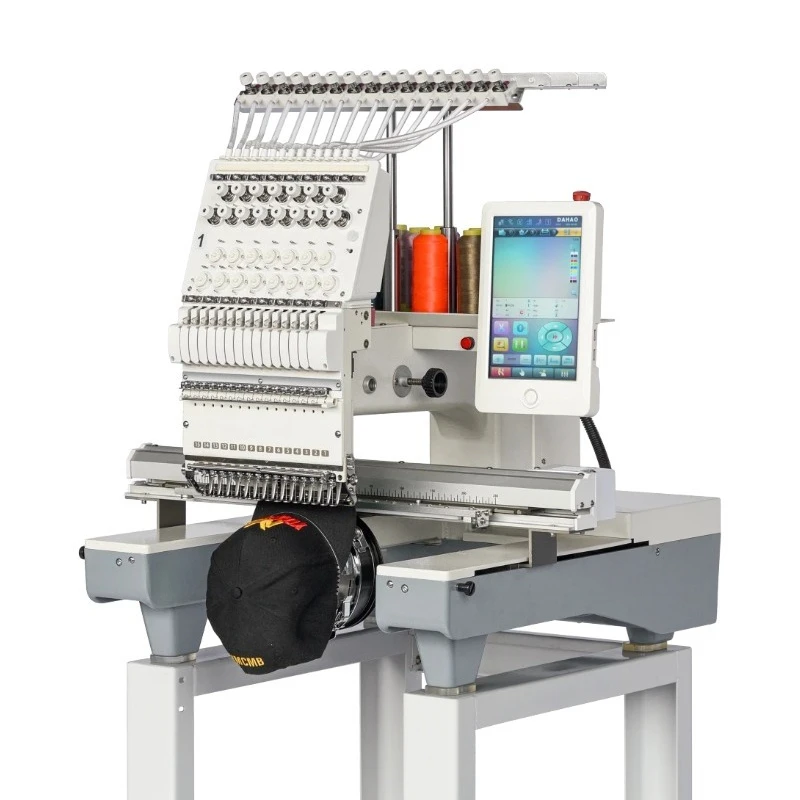 Fuwei Single Head 15 s Computerized Embroidery Machine  Price for Hat T-shirt and Flat c ap Embroidery Machines