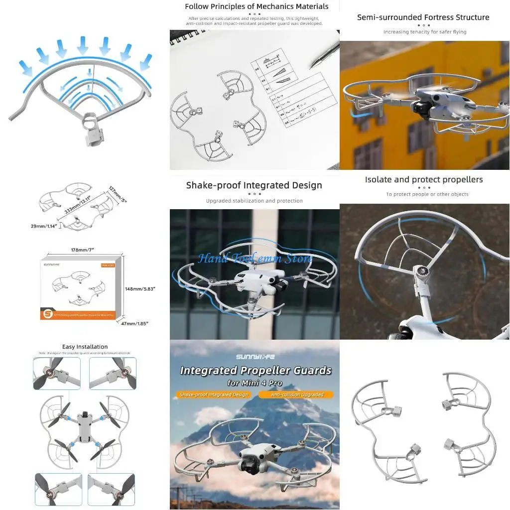 

H37F Crash Rings Bumpers Props Cover Propellers Guard for MINI 4PRO