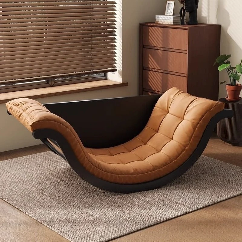 

Leisure Lazy Banana Boat Rocking Chair Balcony Can Lie Down and Sleep, Leisure Recliner Sofa Chair