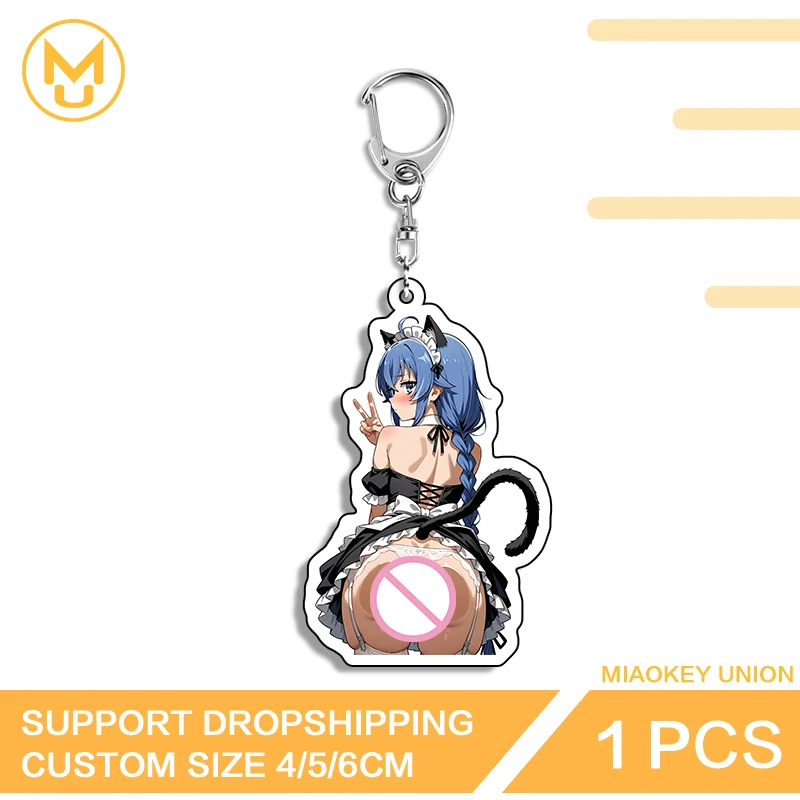 Alluring Roxy Migurdia Greyrat Double Sided Key Chains Hot Selling Multi Function Durable Keyring Hentai Pendant Accessories