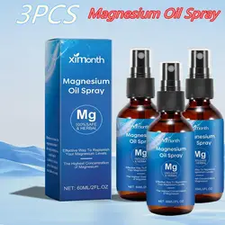 3X Essential Oil Magnesium Spray Relieve Muscle Body Pain Smoothes And Softens Skin For Restlessness & Better Sleep For All Age