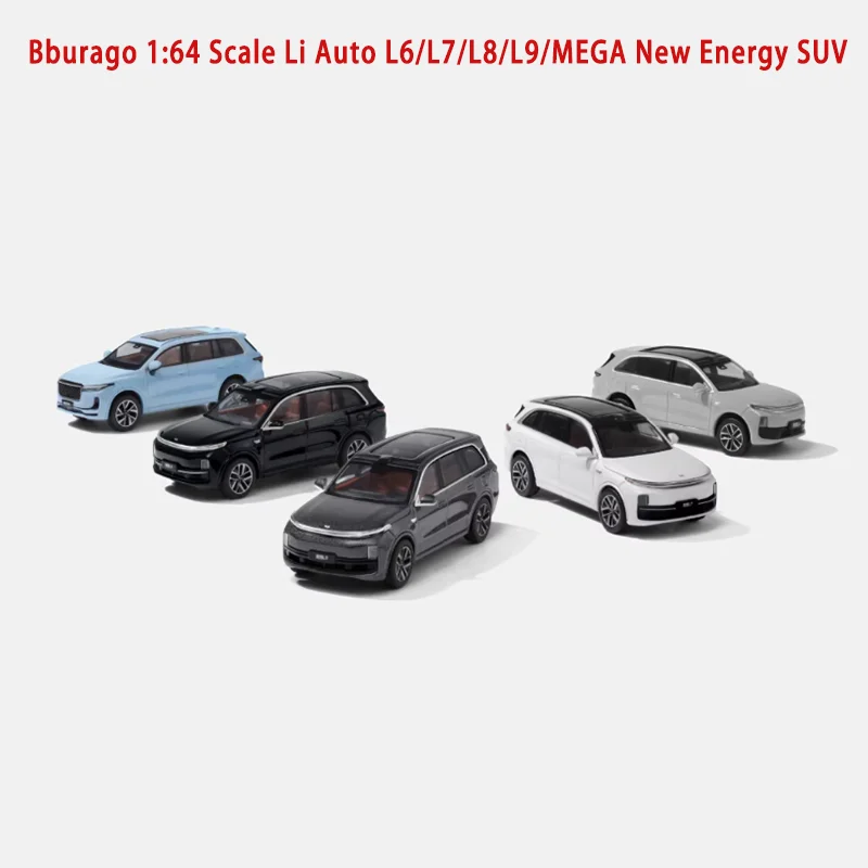 

Bburago Diecast 1:64 Scale Li Auto L6/L7/L8/L9/MEGA New Energy SUV Alloy Car Model Display Collectibles Boy Gift Decoration