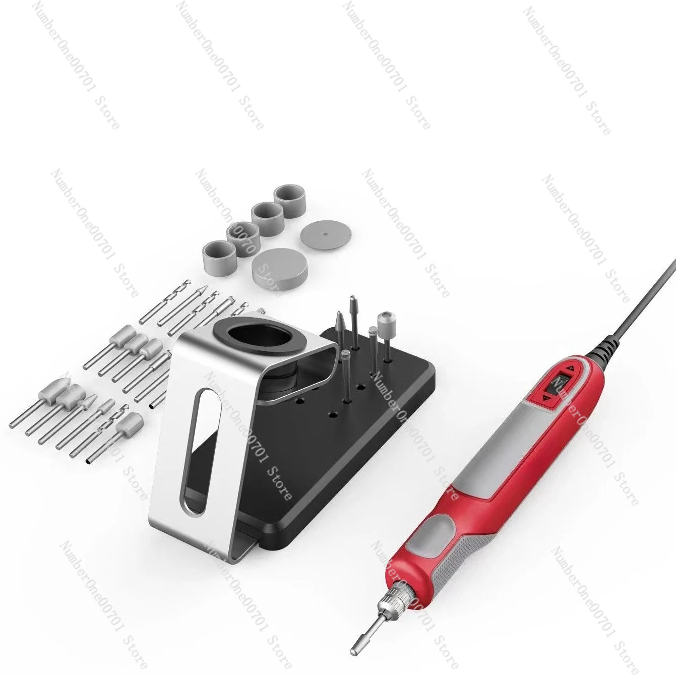 Picture 3: Electric Grinder Tool, 32PC Mini Polishing Kit for Jade Carving & Craft, Handheld & Versatile