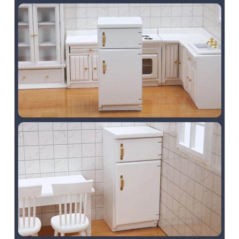 

1/12 Scale Wooden Kitchen Sink Countertop Miniature Toy Addition Set 15UB