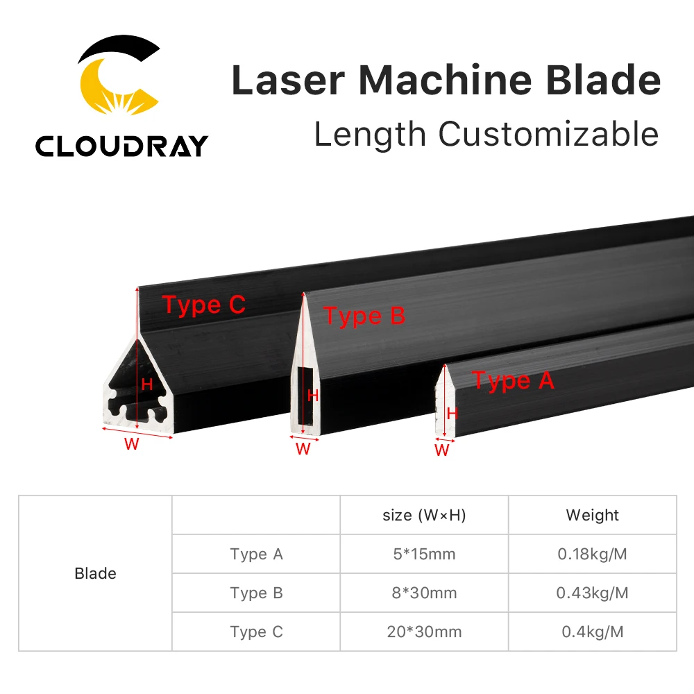 Cloudray Blade Working Table Knife Working Table Aluminum Alloy For CO2 Laser Cutting and Engraving Acrylic Material