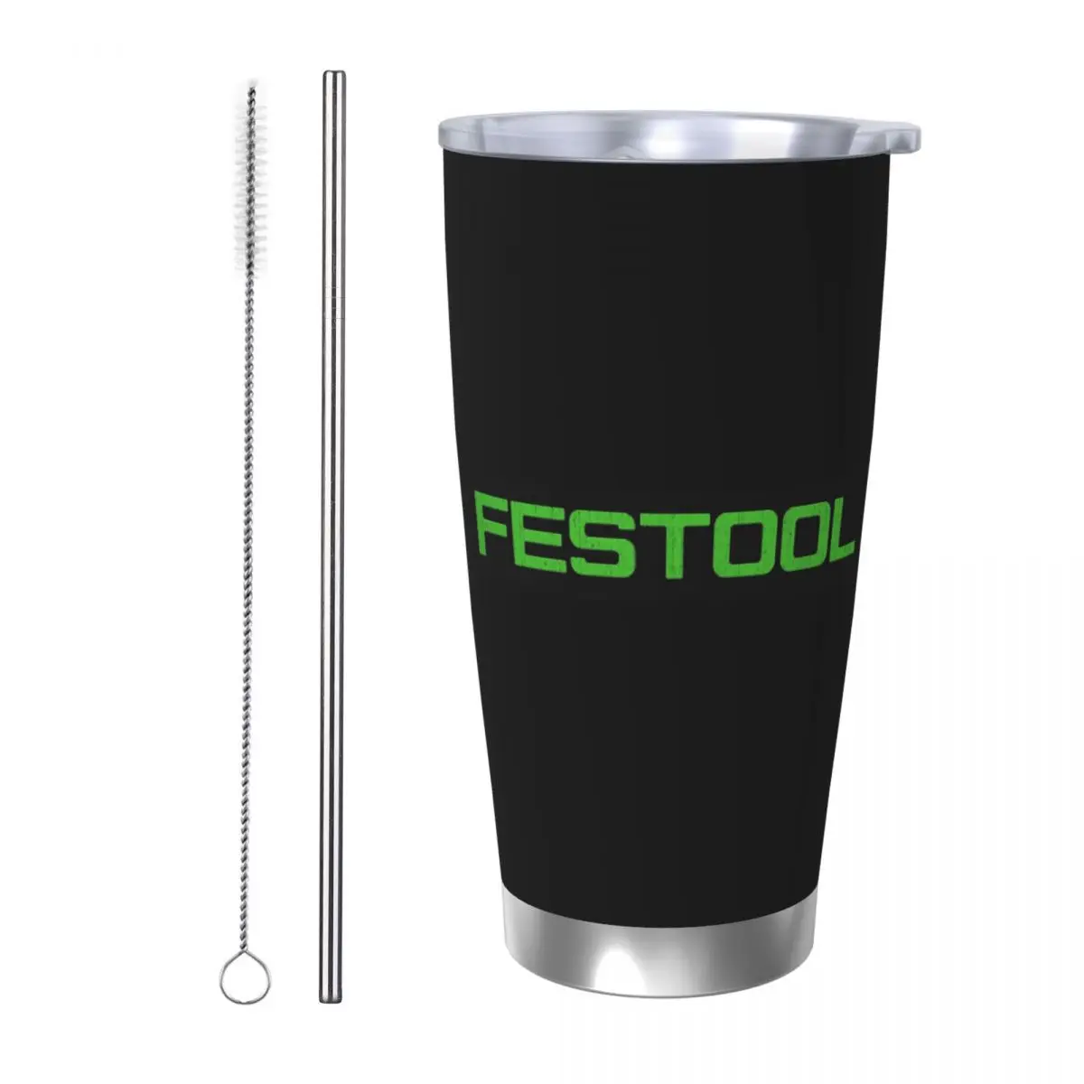 

Festool Powertool Стакан из нержавеющей стали с вакуумной изоляцией, термохолодная чашка, соломинки с крышкой, 20 унций