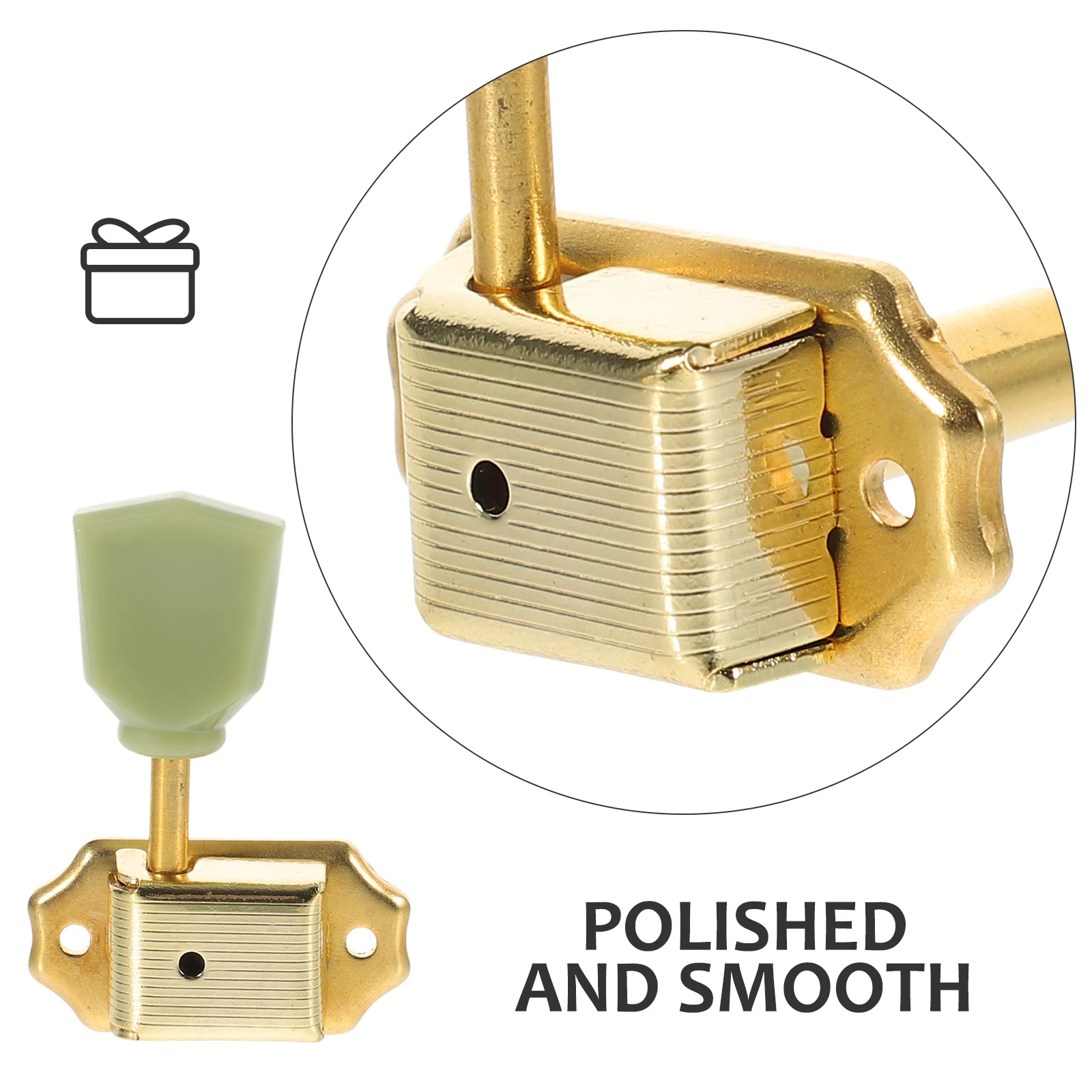 

6 Pcs Guitar Tuning Pegs Vintage Jade Piano Button Electric Folk Guitar Tuner Machine Pitch Knobs Locking Tuners Acoustic