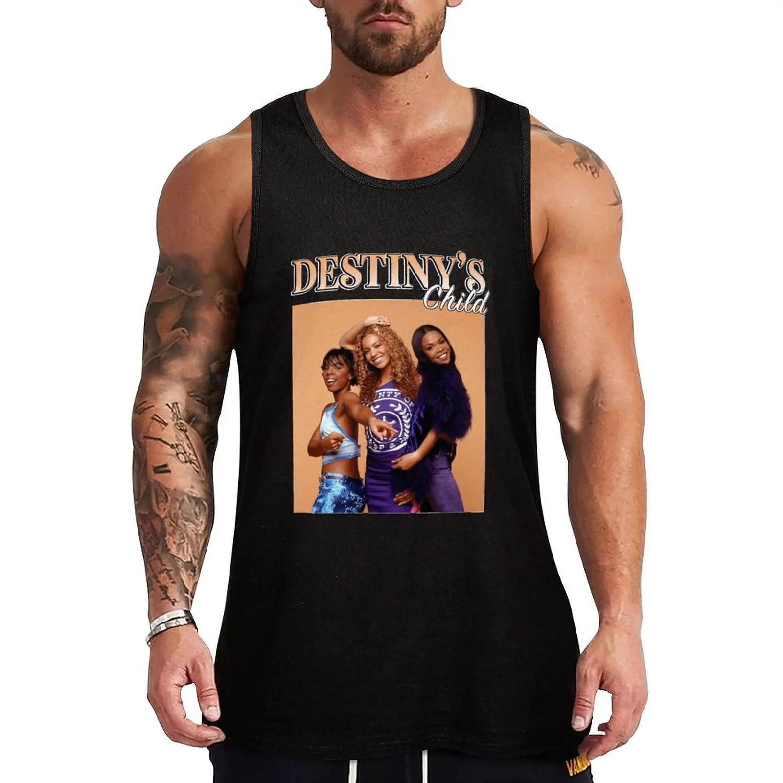 Destinys Child Music Tank Top Débardeur en coton doux et décontracté sans manches