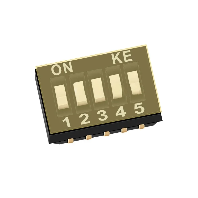 Brand New KE DSHP05TJGER DIP Switch Five Position 1.27mm Pin Pitch Inner Curved Pin DIP Switch