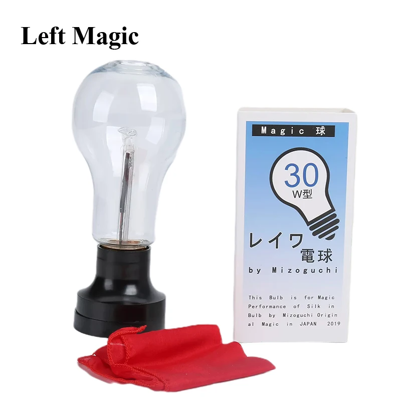 Scarlet Light Bulb Magic Tricks Red Silk Vanish Into Light Bulb Appearing Magia Magician Stage Illusions Gimmicks Mentalism Prop