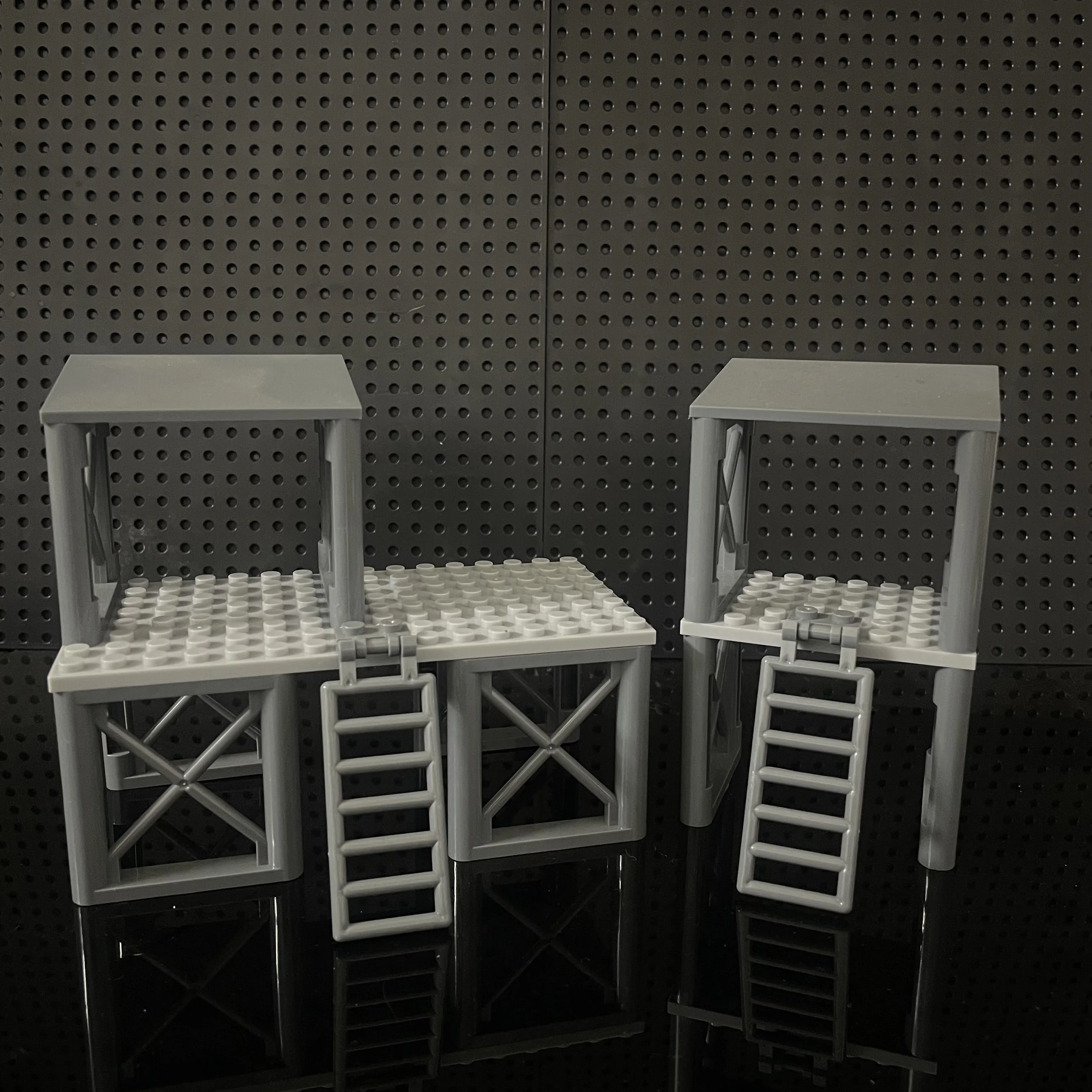 Escena militar, torre de vigilancia de defensa, arquitectura del ejército, Base de comando, torre de señal, sentinela, ladrillo DIY, juguete, bloques de construcción, juegos de modelos para niños