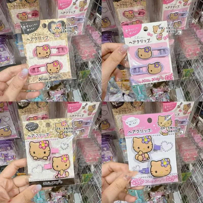 

2pcs Hello Kitty Hair Clip Anime Cute Girl Hair Clip Sweet Ladies Accessories Hair Decoration Children Toy Kawaii Gift Wholesale