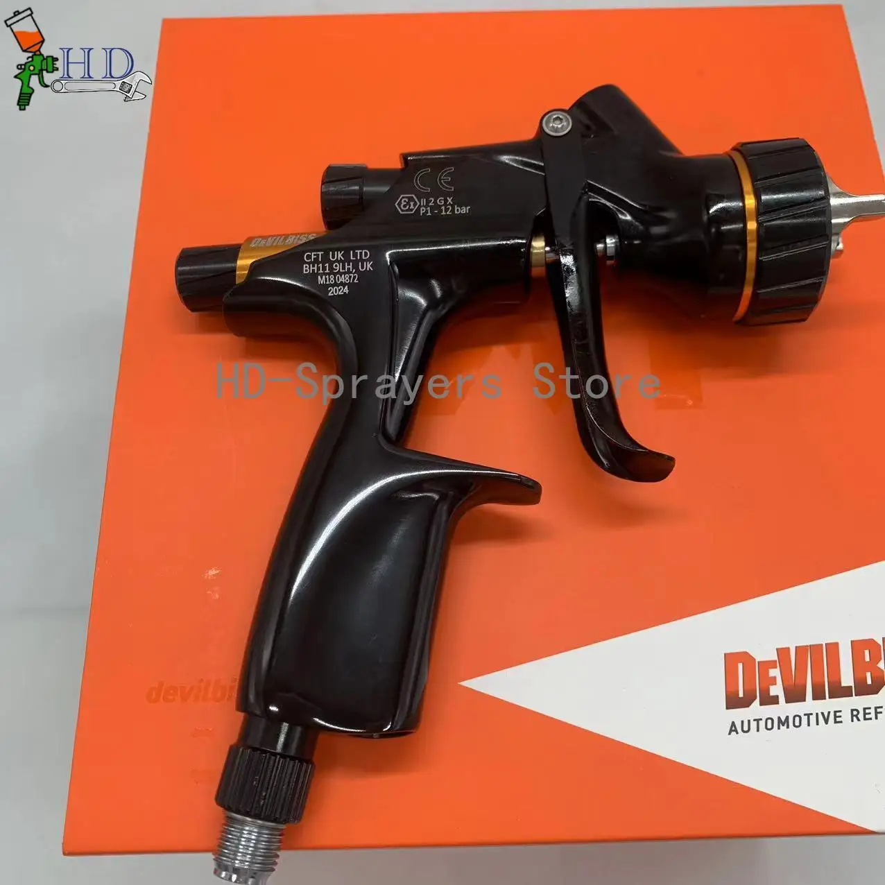 Black Varnish/primer Automobile Spray Gun HVLP 1.3 Tip 600ml Cup Paint Gun Water Based Air Spray Gun Airbrush