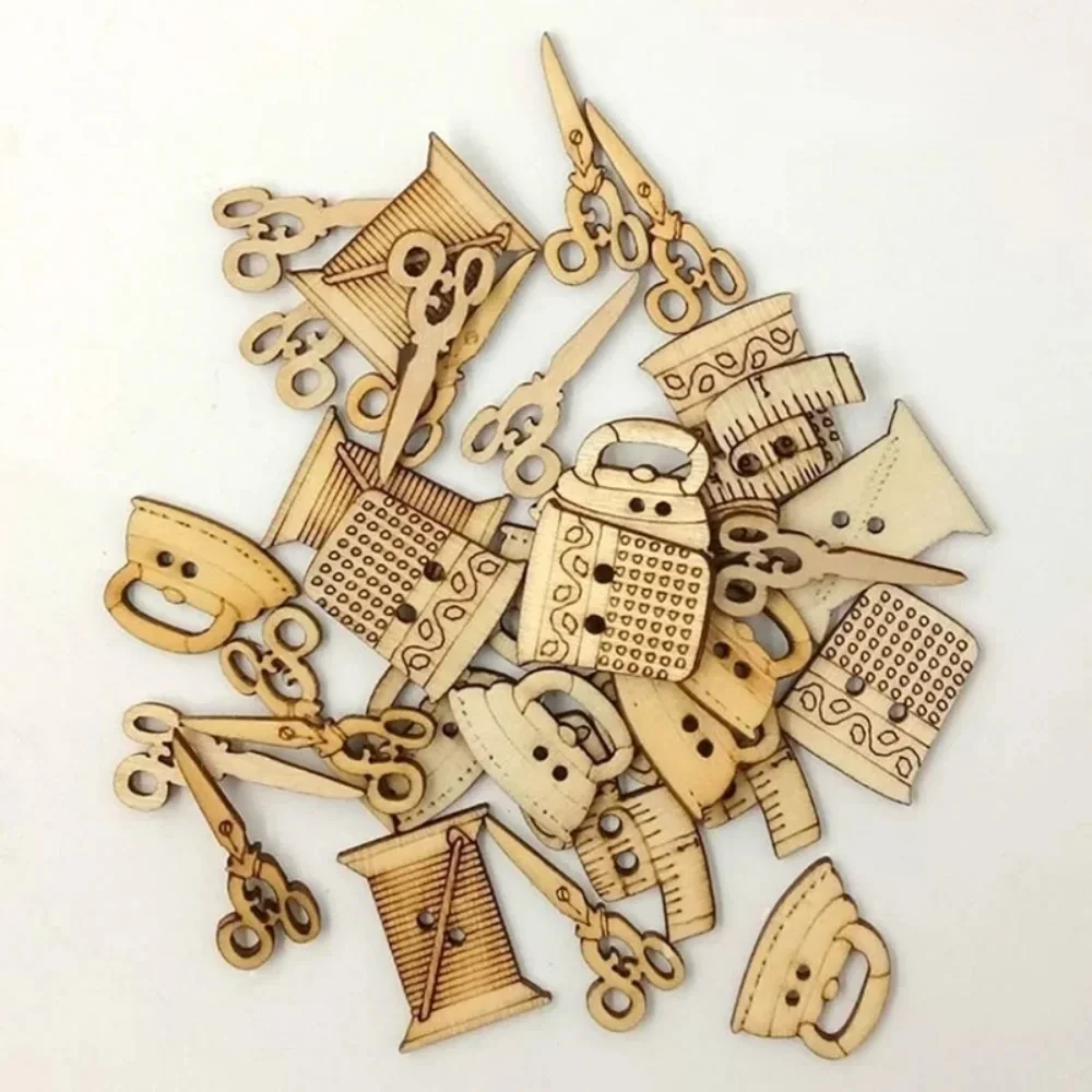 50Pcs New Laser Engraving Wood Chips （Random Shape）