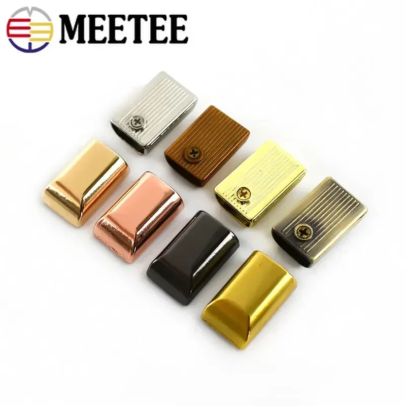 20/40Pcs Metal Zipper Stopper 9mm Zippers Tail Clip Stop End Plug Head With Screw Bag Leather Hardware Crafts Sewing Accessories