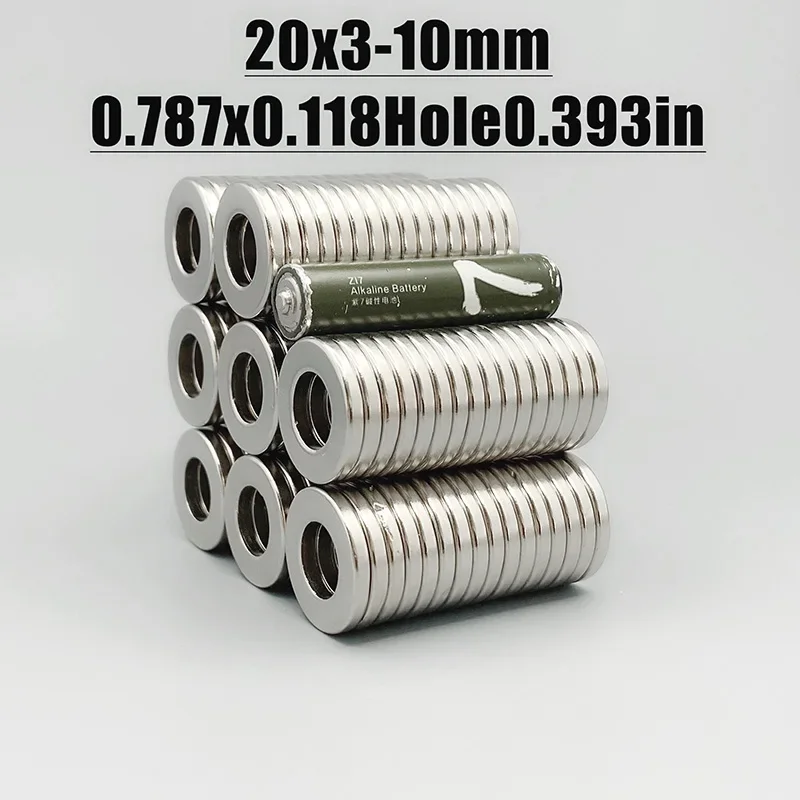 2-100pcs 20x3-10mm Magnet Neodymium Magnet N35 NdfeB Round Shape 20*3-10 Magnet Accessory Permanent Magnetic Imanes Ring Magnets