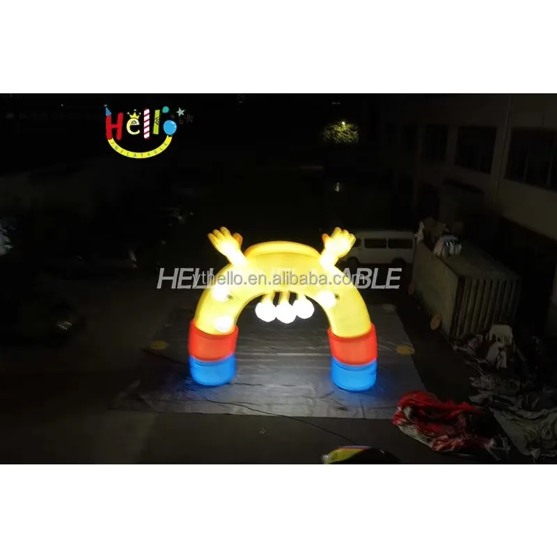 LED Glowing Inflatable Monster Arch Customizable for Nighttime Event & Carnival Entrance